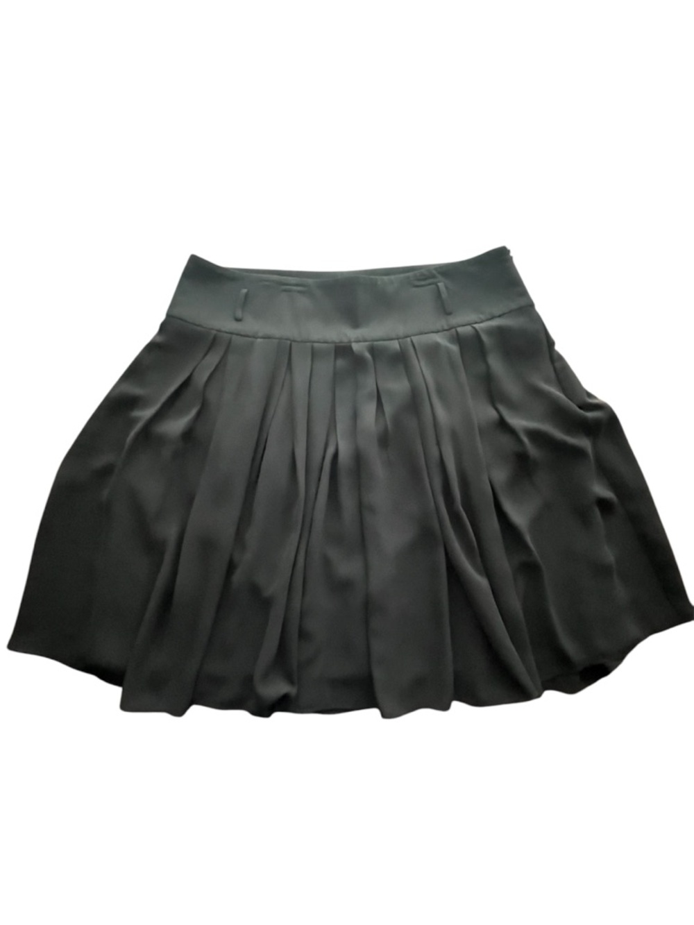 Vince Camuto Black Pleated Skirt Size 12 Flowy A-Line Mini Skirt Classic Chic
